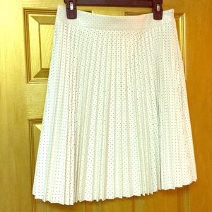 Bar III Perforated Faux Leather Pearl Skirt